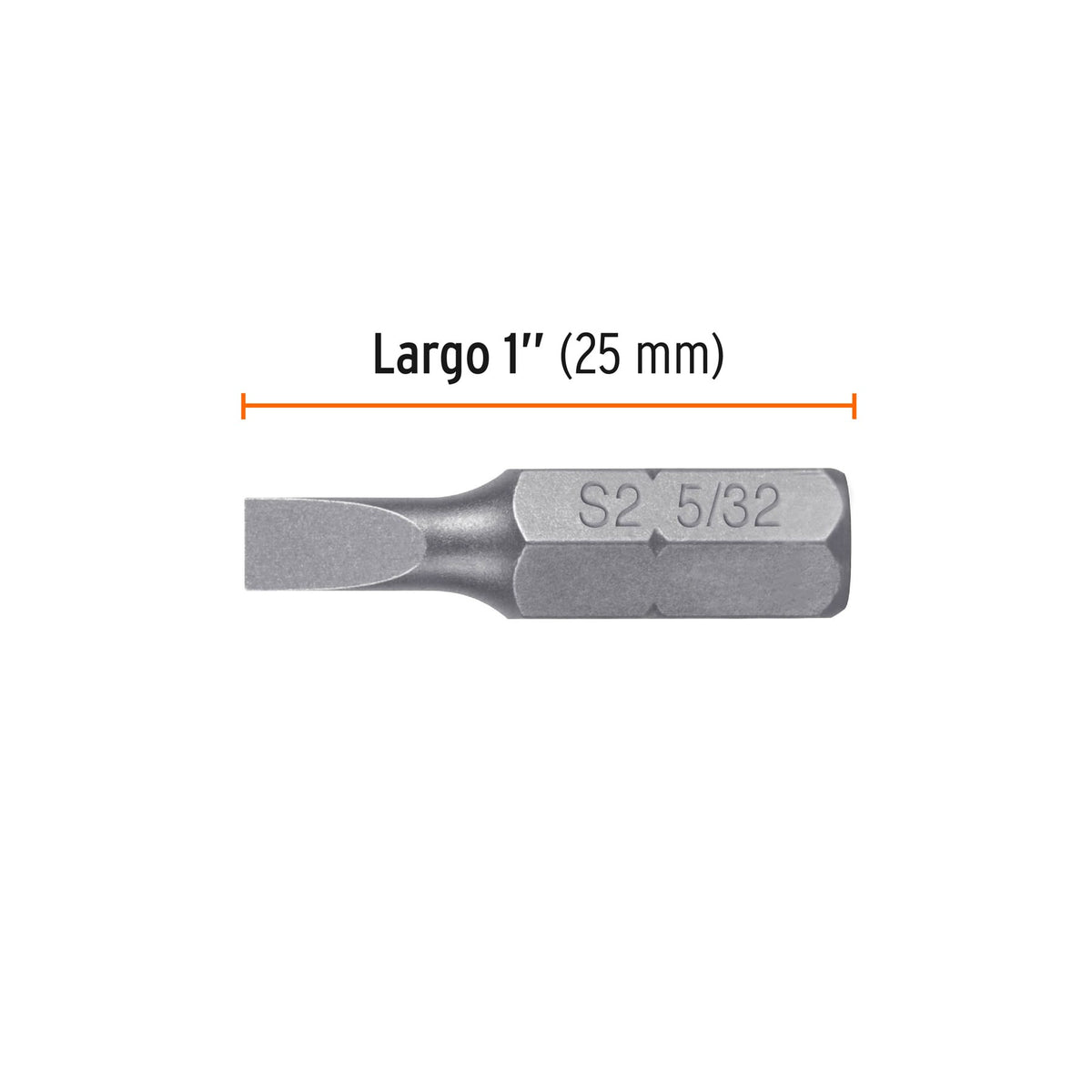 Estuche con 5 puntas planas de 5/32' largo 1', Truper Expert 5/32', 1'