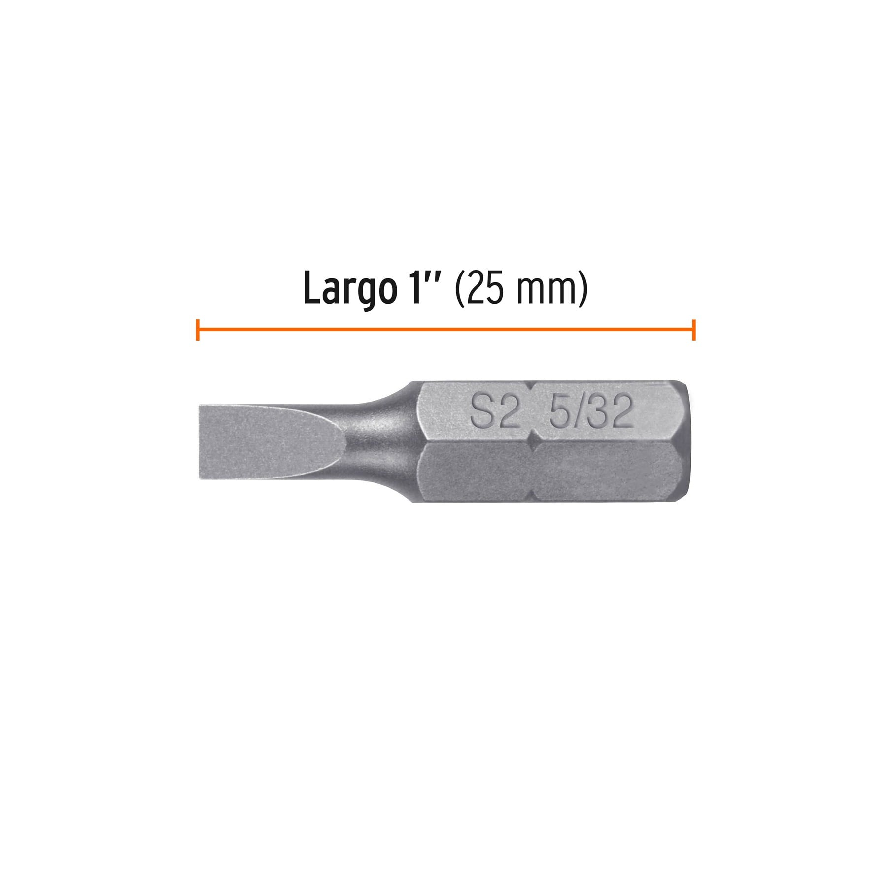 Estuche con 5 puntas planas de 5/32' largo 1', Truper Expert 5/32', 1'