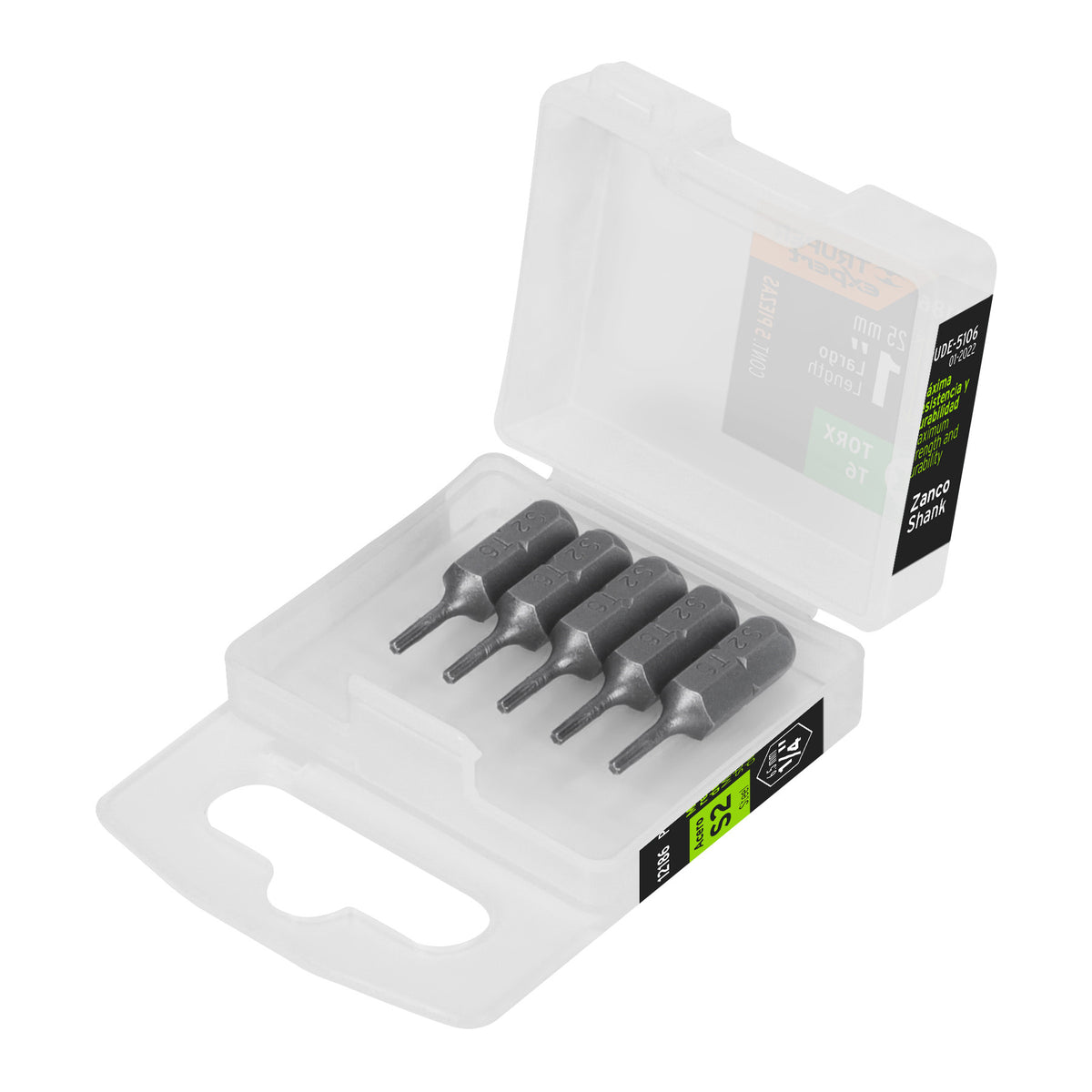 Estuche con 5 puntas torx T6 largo 1', Truper Expert 1'