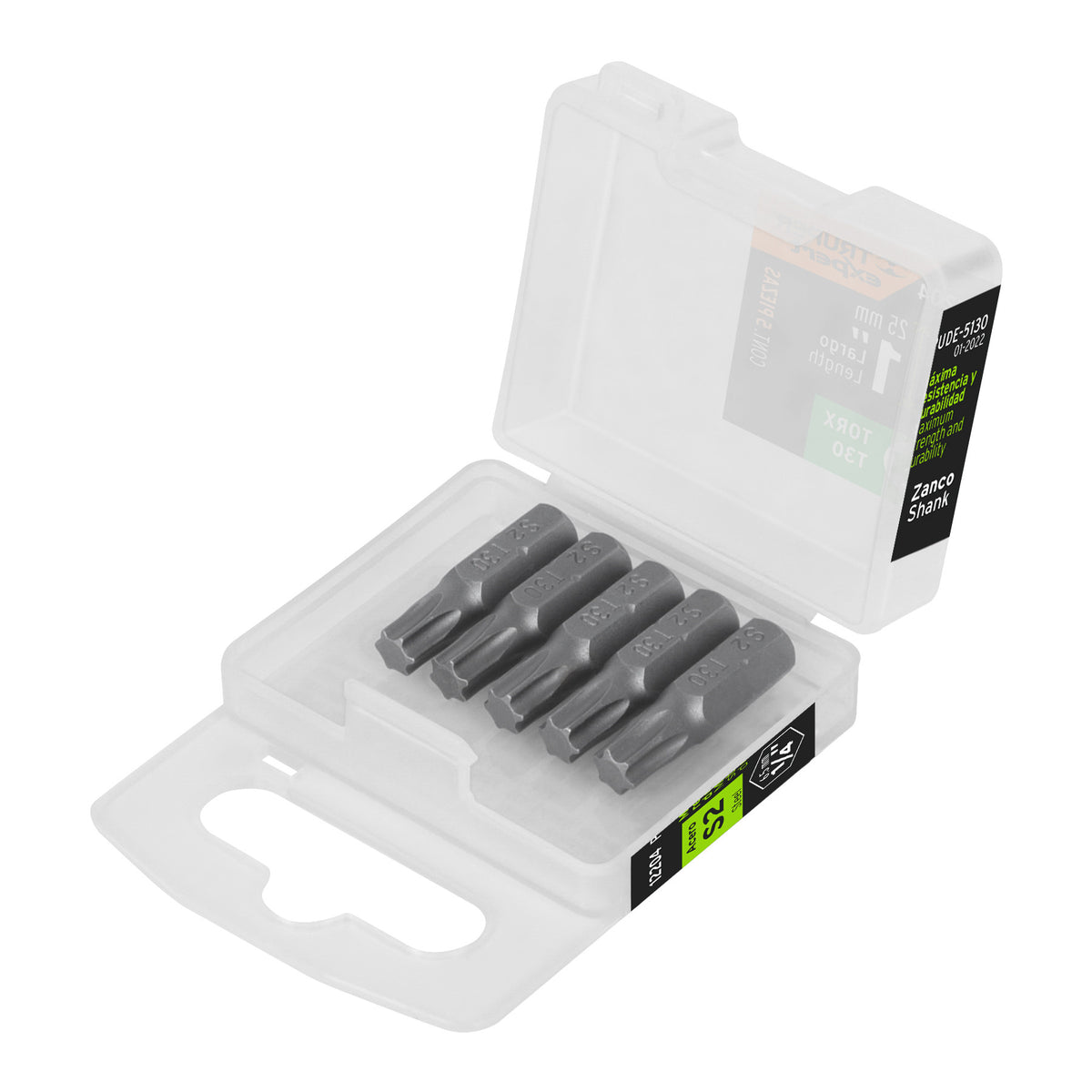 Estuche con 5 puntas torx T30 largo 1', Truper Expert 1'