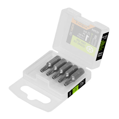 Estuche con 5 puntas torx T20 con seguro largo 1', Expert 1'
