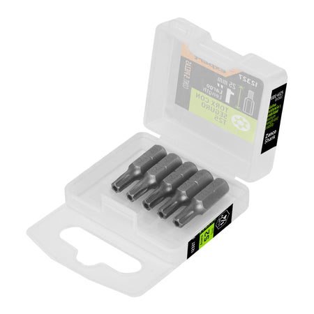Estuche con 5 puntas torx T25 con seguro largo 1', Expert 1'