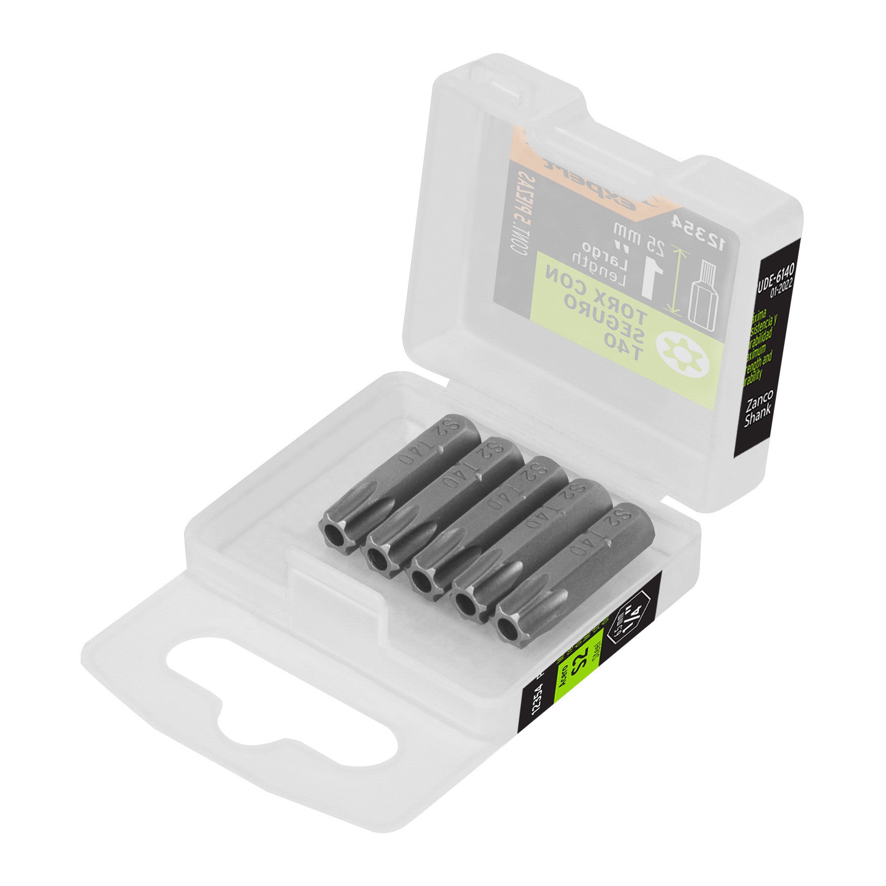 Estuche con 5 puntas torx T40 con seguro largo 1', Expert 1'