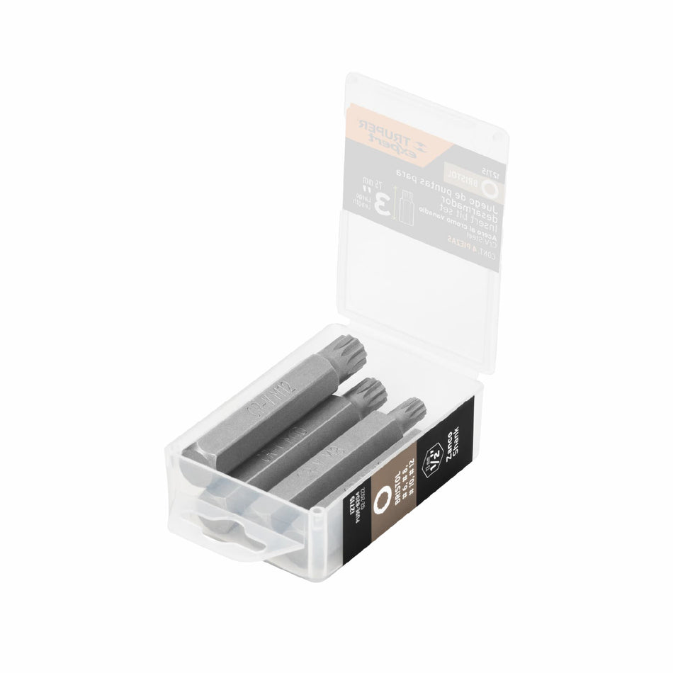 Estuche con 4 puntas brístol combinadas largo 3', Expert