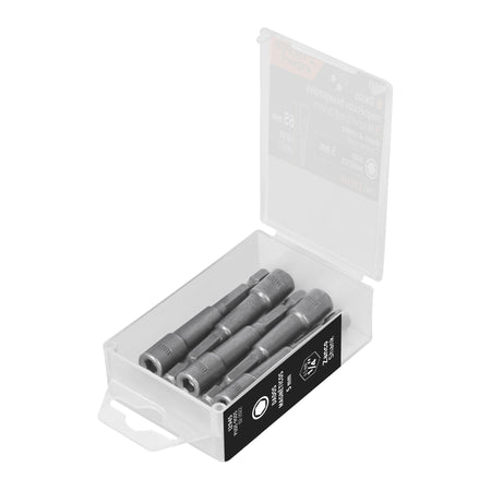 Estuche con 5 dados magnéticos de 5 mm largo 2-1/2', Expert 5 mm, 1/2'