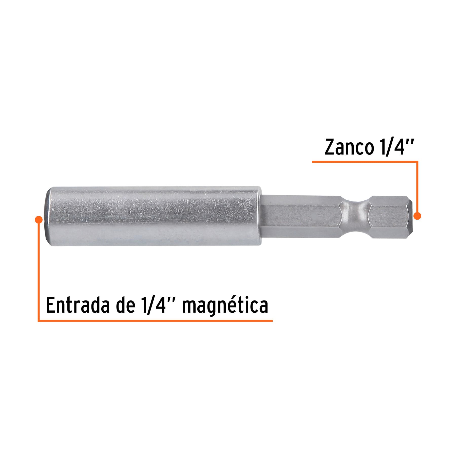 Estuche con 5 extensiones de 60 mm, magnéticas, EXPERT 60 mm