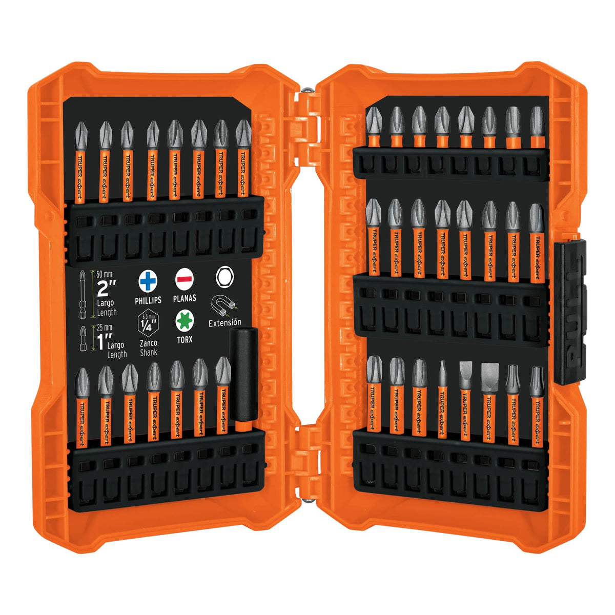 Juego de 40 puntas de impacto mixtas largos 1" y 2" Expert