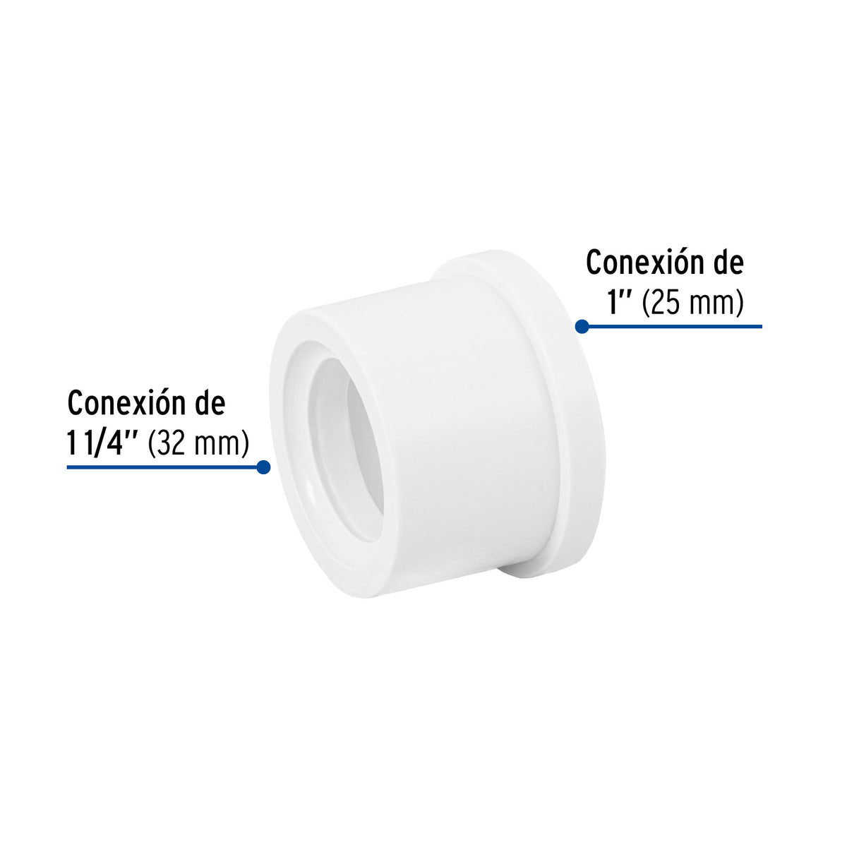 Reduccion bushing de PVC 1-1/4 x 1" FOSET