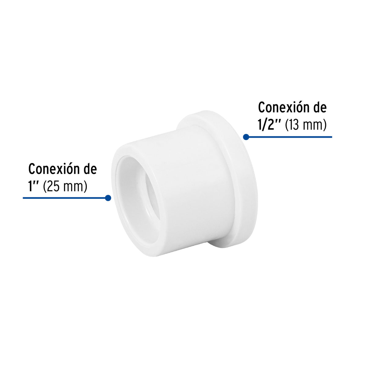 Reduccion bushing de PVC 1-1/2 x FOSET 1"