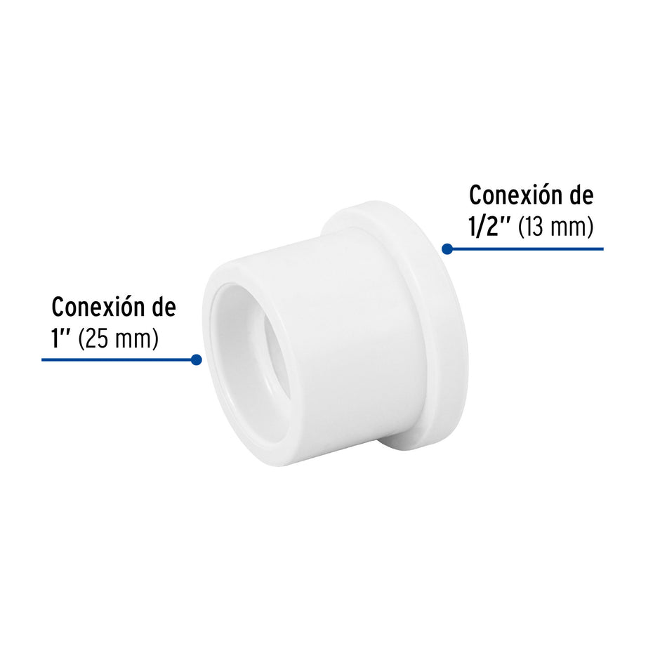 Reduccion bushing de PVC 1-1/2 x FOSET 1"