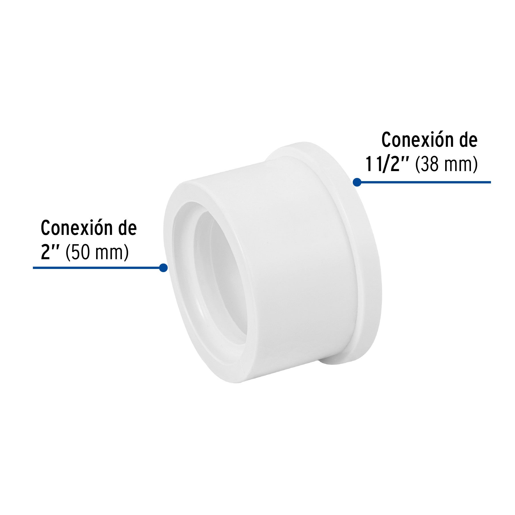 Reduccion bushing de PVC 2 x 1-1/2" FOSET