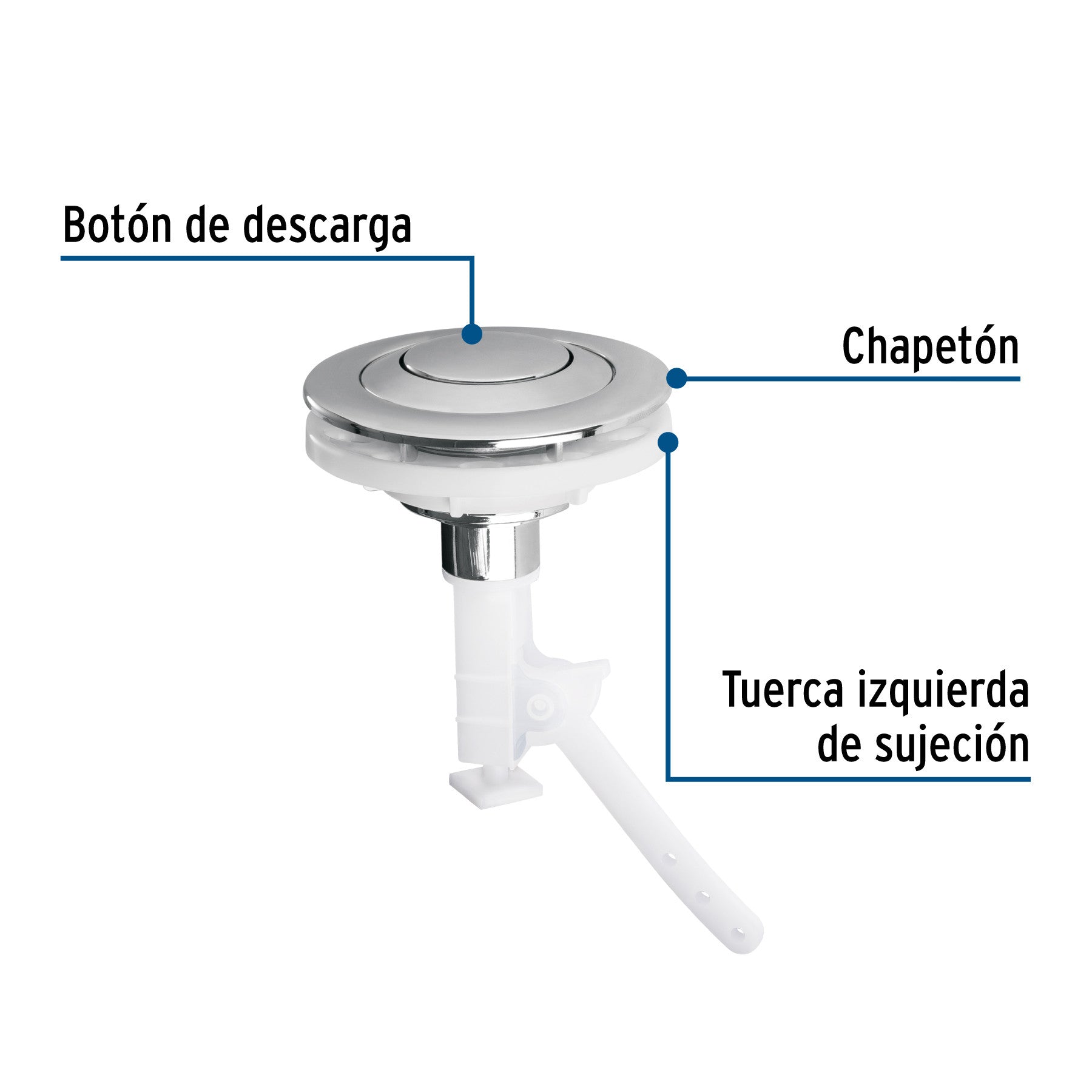 Botón superior universal para válvula tradicional WC, FOSET