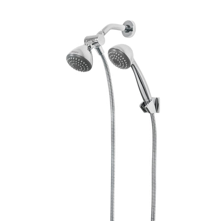 Regadera doble fija y telefono 3-1/4" ABS cromo AERO
