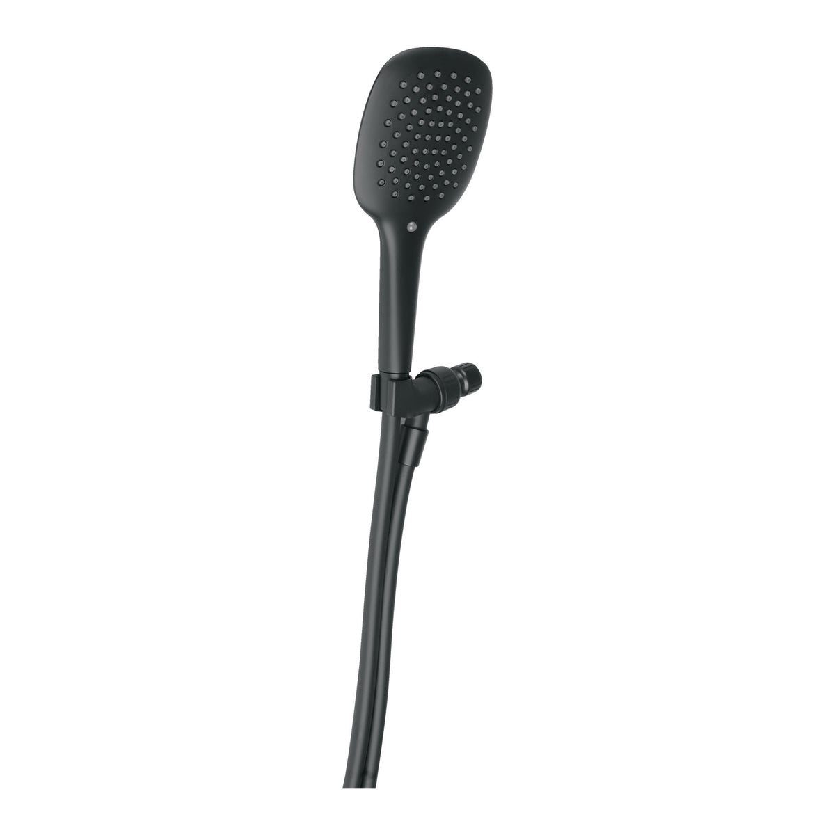 Regadera de teléfono con soporte, negro, FOSET RIVIERA