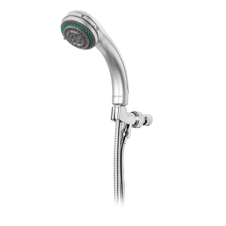 Regadera de telefono 3-1/4" 5 funciones con soporte AQUA