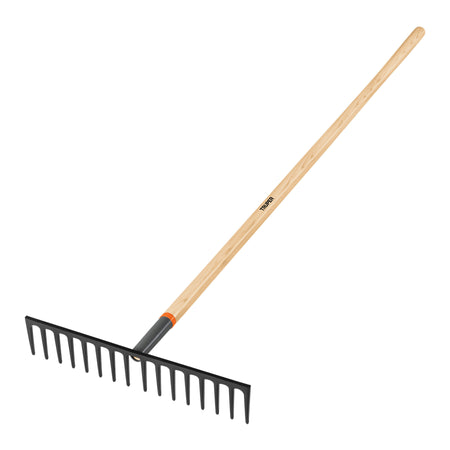Rastrillo recto reforzado, 16 dientes, mango de 60', Truper