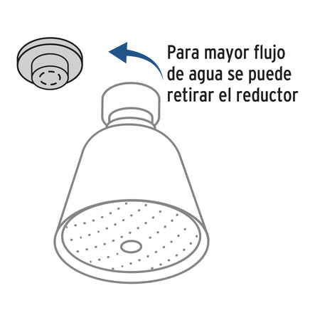 Regadera redonda 2-3/4" laton sin brazo cromo AERO