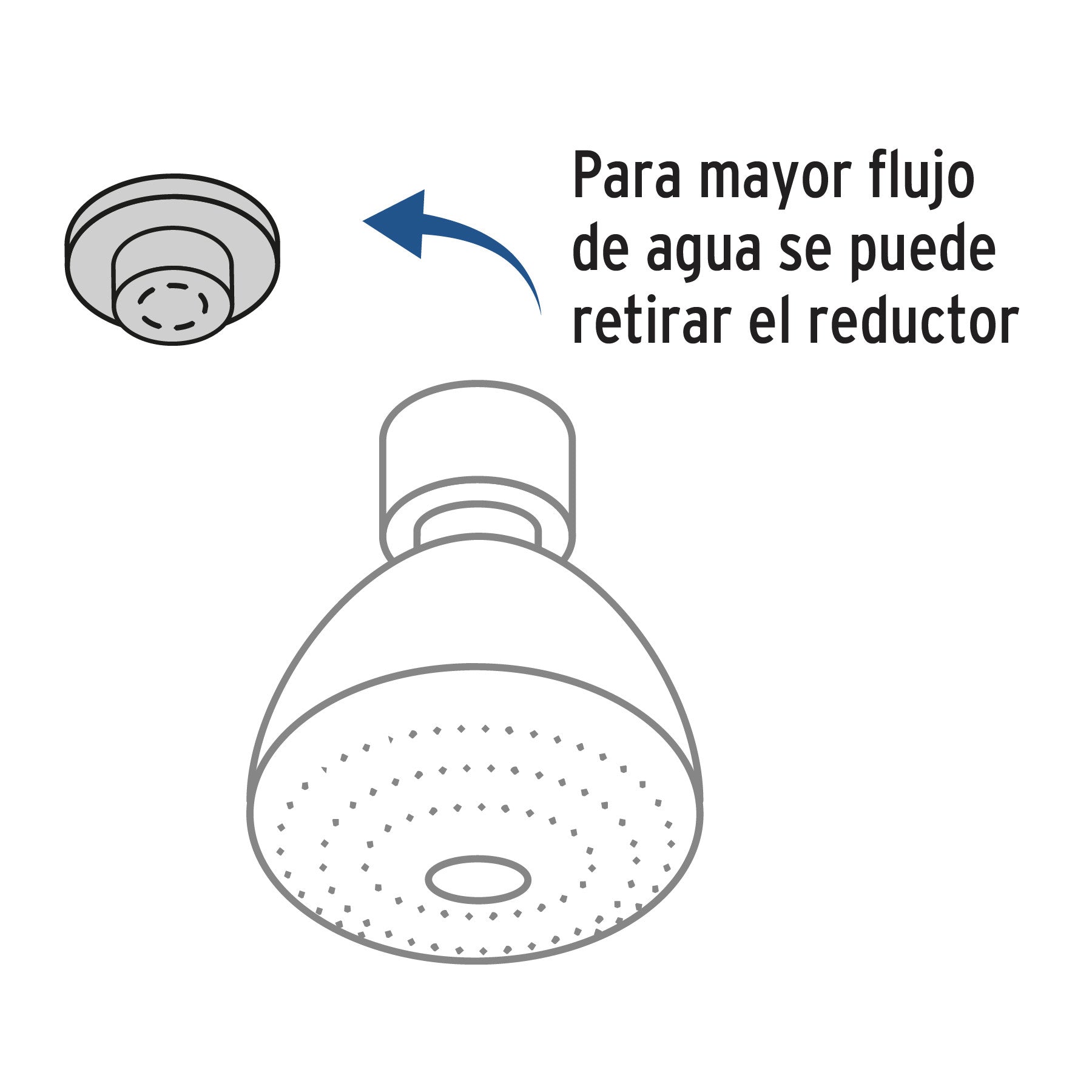 Regadera redonda 3-1/4" ABS sin brazo cromo AERO