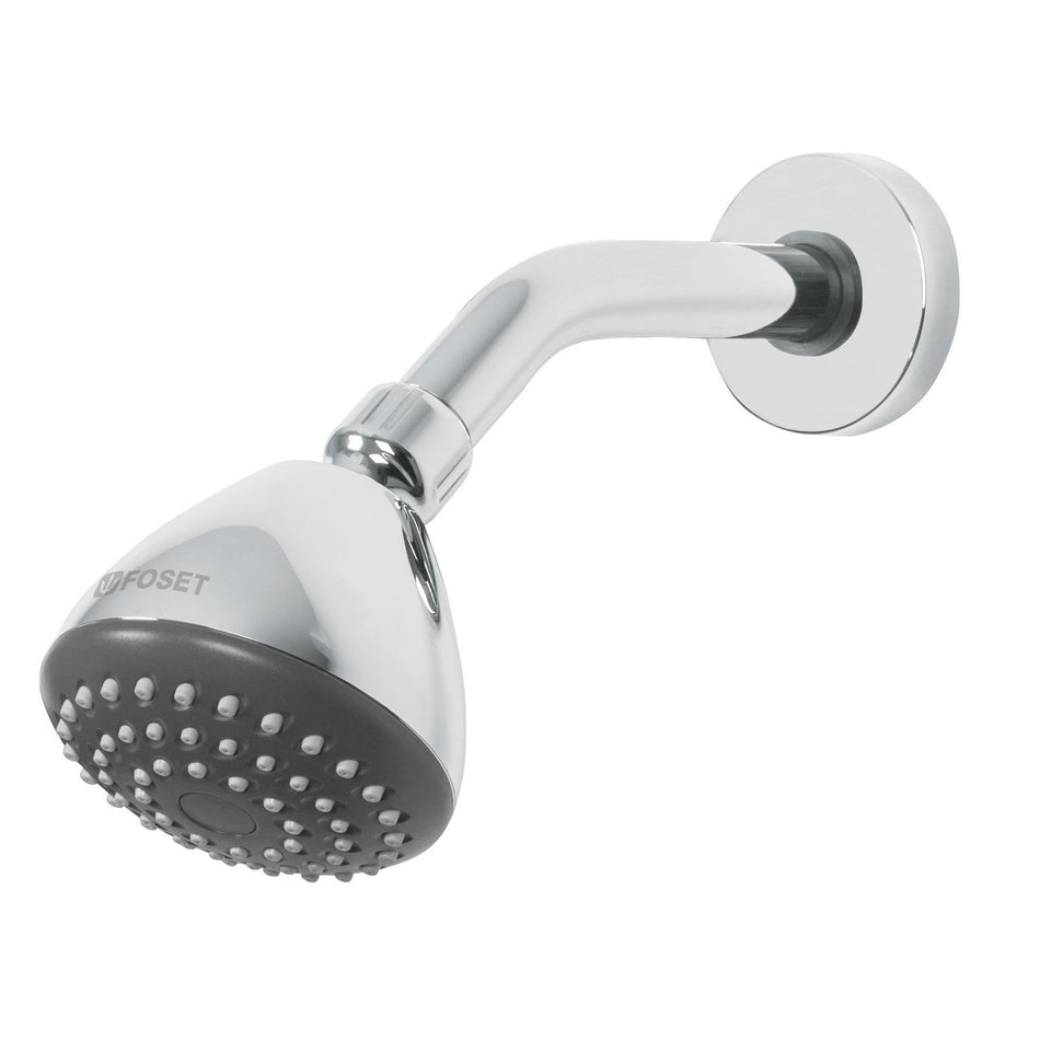 Regadera redonda 3-1/4" ABSc/brazo y chapeton cromo AERO