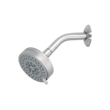 Regadera satin 4"con 5 funciones con brazo FOSET ELEMENT
