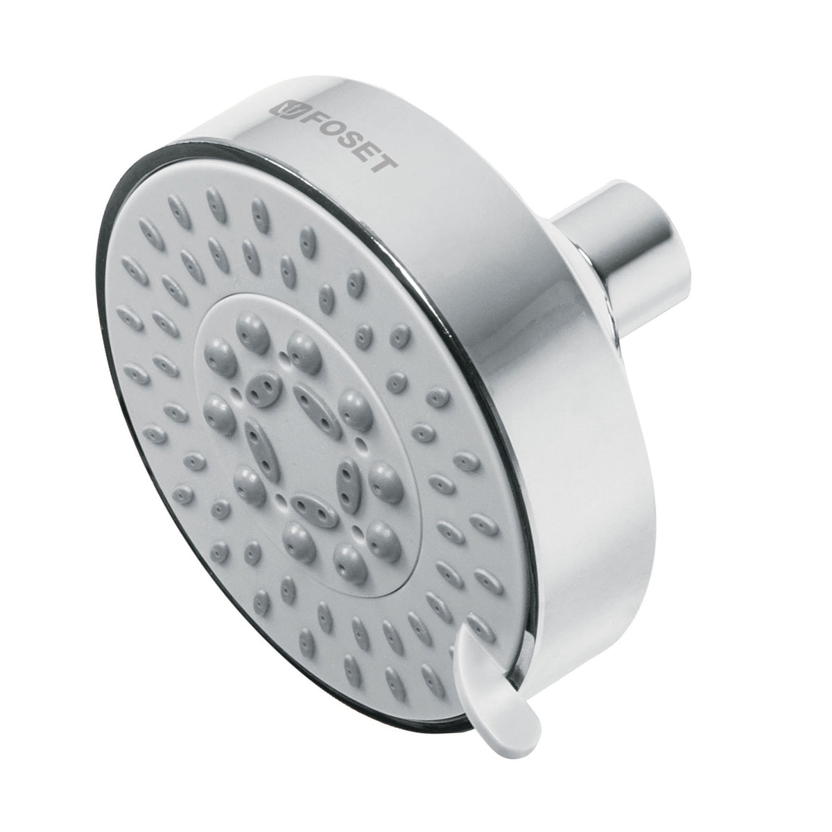 Regadera cromo 4"con 5 funciones sin brazo FOSET ELEMENT