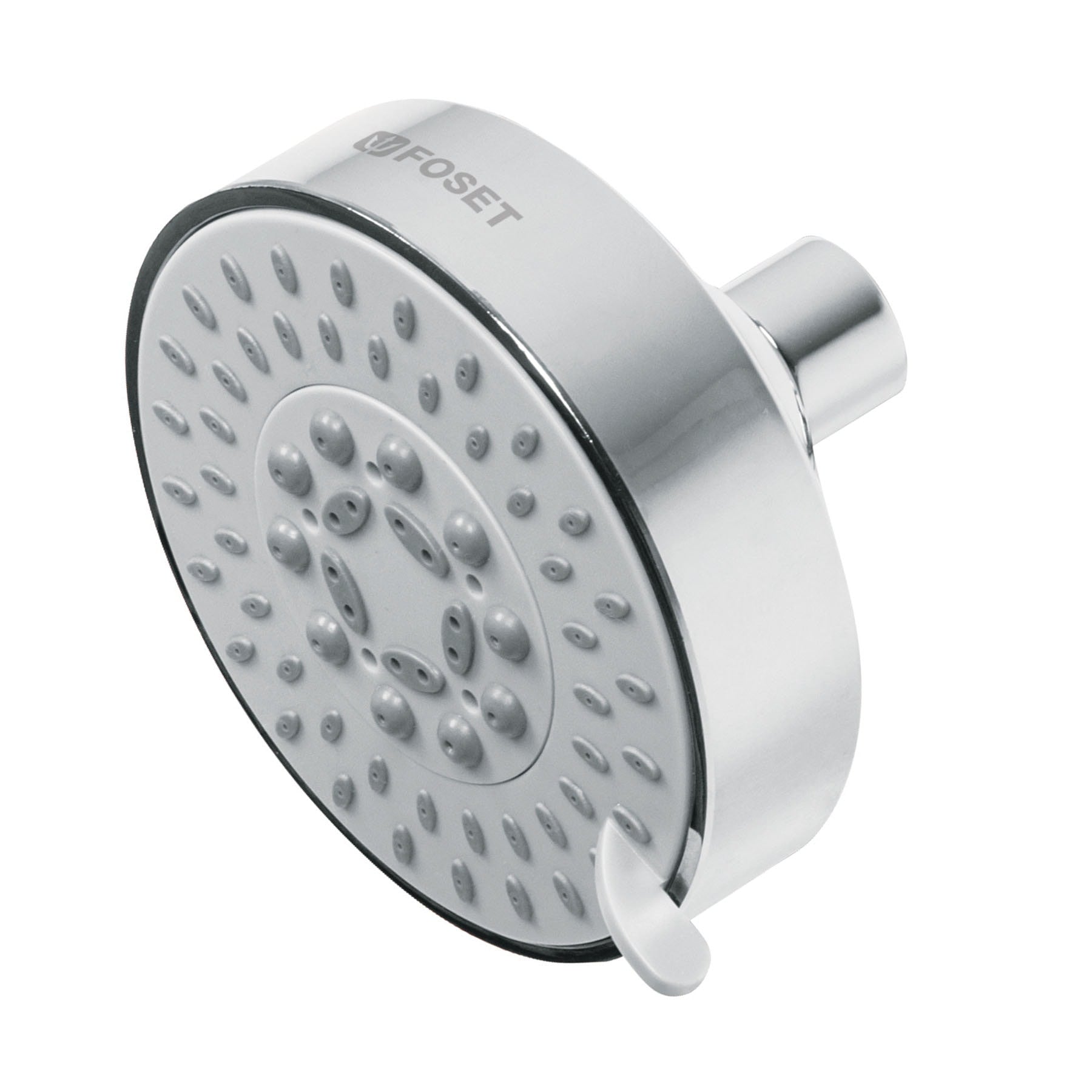 Regadera cromo 4"con 5 funciones sin brazo FOSET ELEMENT
