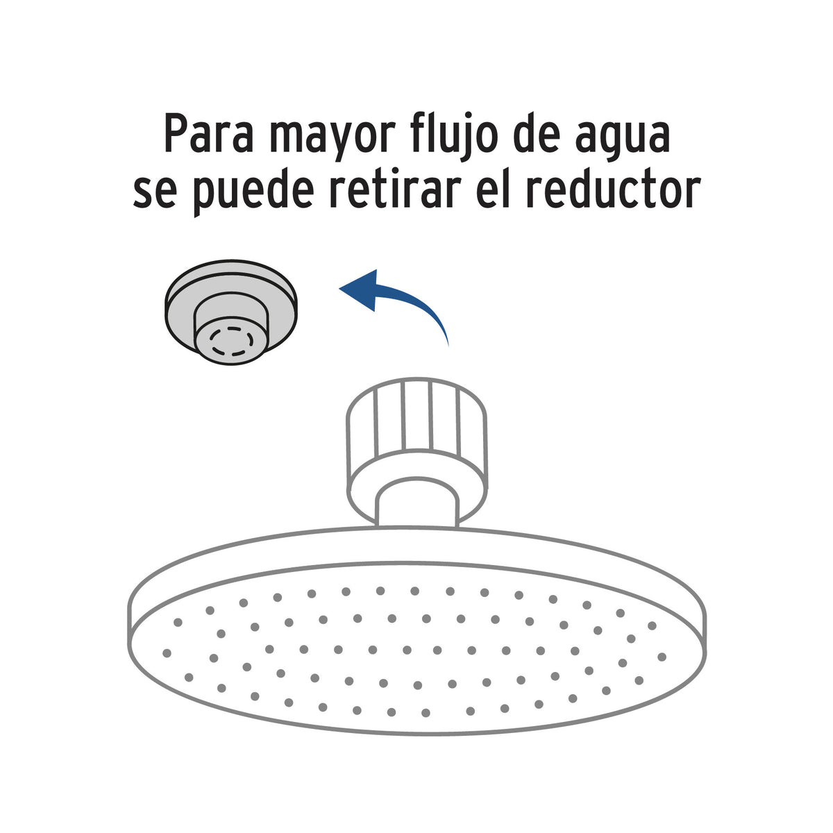 Regadera satin plato redondo con brazo FOSET ELEMENT 4"