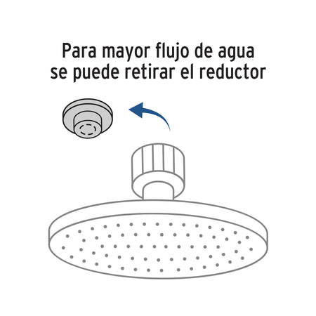 Regadera satin plato redondo con brazo FOSET ELEMENT 4"