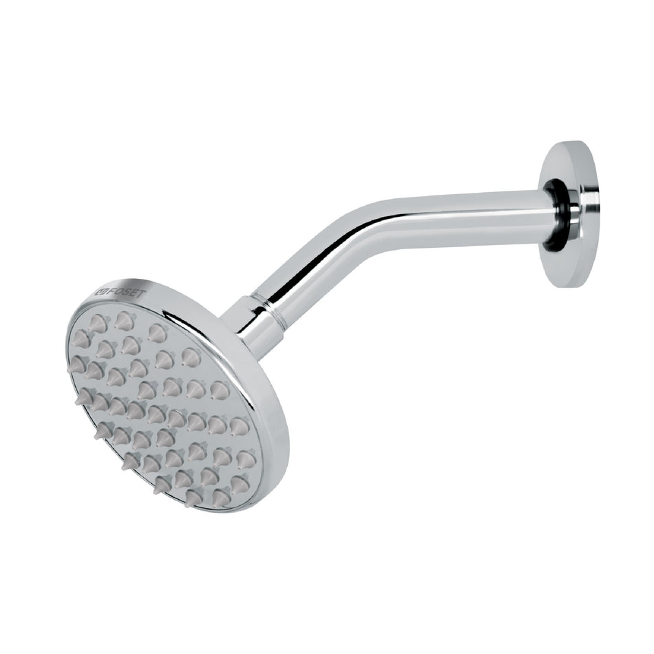 Regadera cromo 4' plato redondo, con brazo, FOSET ELEMENT 4'