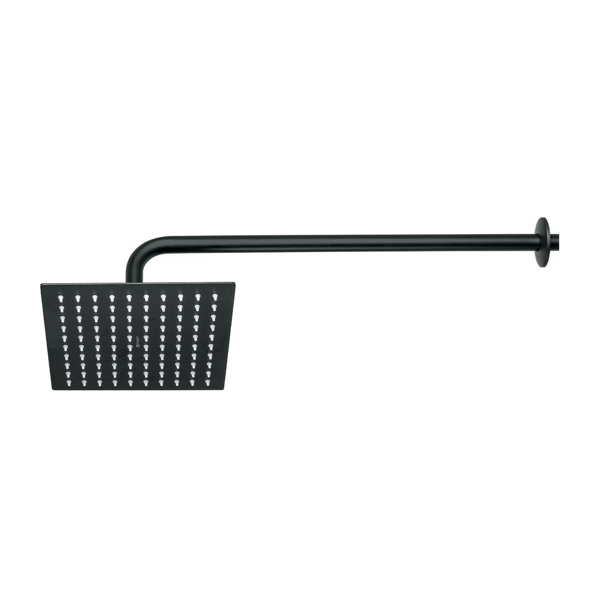 Regadera plato cuadrado 8' con brazo, negro, FOSET RIVIERA 8', negro