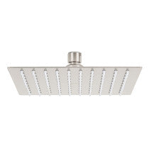 Regadera plato cuadrado sin brazo satin FOSET RIVIERA 8"