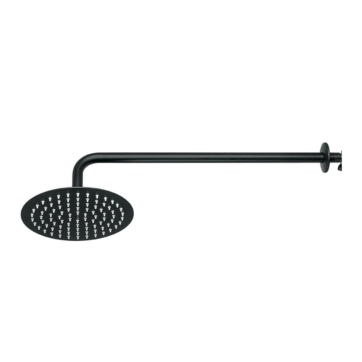 Regadera plato redondo 8' con brazo, negro, FOSET RIVIERA 8', negro