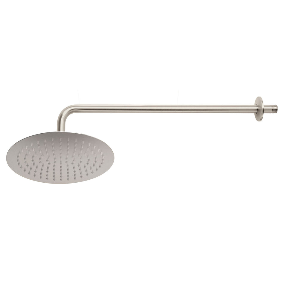 Regadera plato redondo con brazo satin FOSET RIVIERA 10"