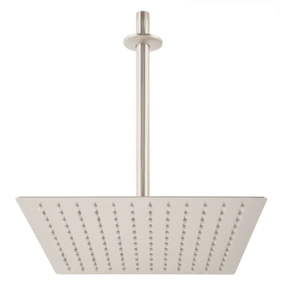 Regadera plato cuadrado con brazo satin FOSET RIVIERA 12"