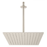 Regadera plato cuadrado con brazo satin FOSET RIVIERA 12"