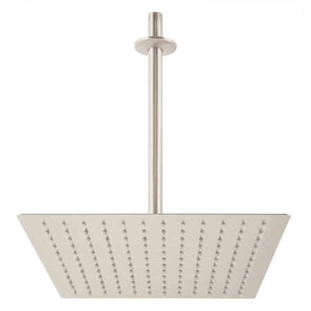 Regadera plato cuadrado con brazo satin FOSET RIVIERA 12"