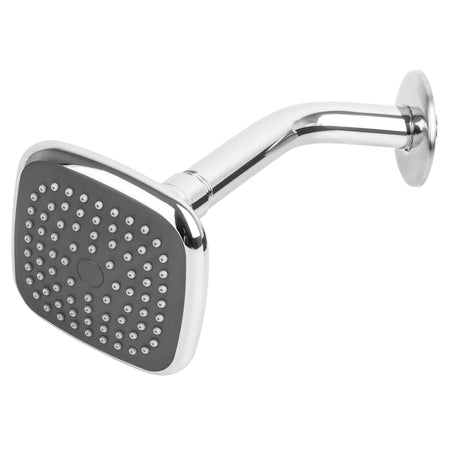 Regadera cuadrada 3-3/4" brazo y chapeton de acero BASIC