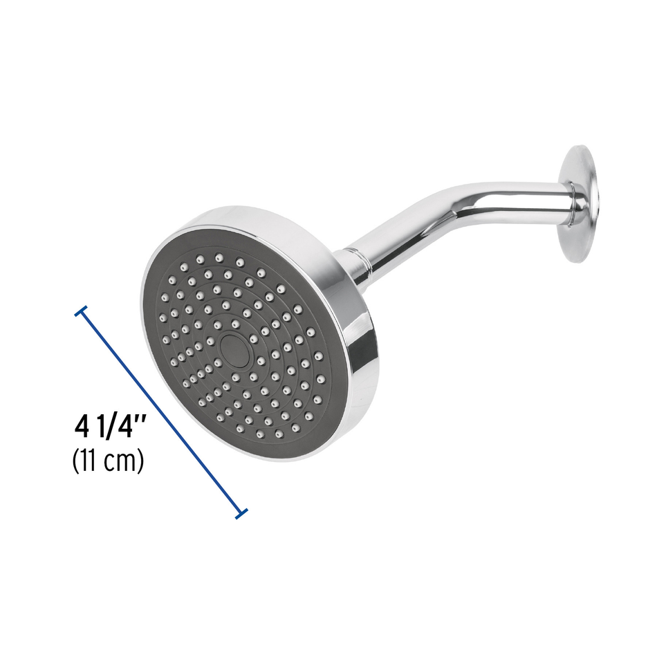 Regadera redonda 2-3/4"laton c/brazo y chapetón cromo AERO