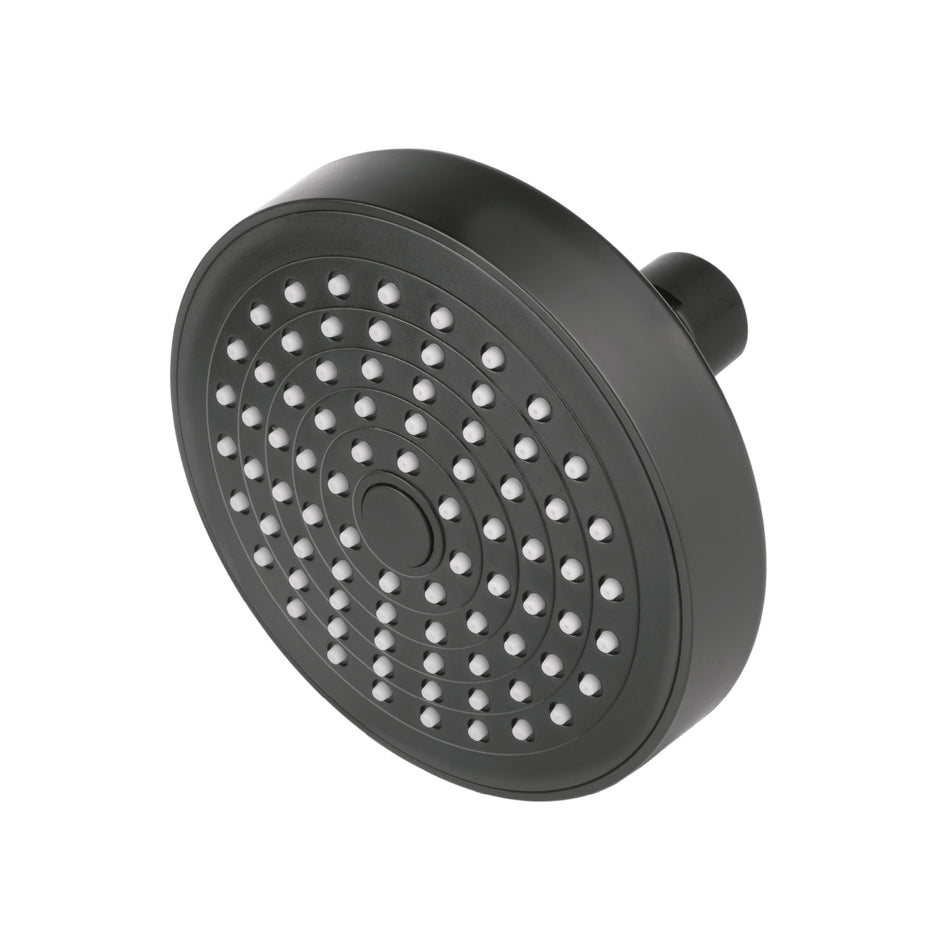 Regadera redonda de ABS 4-1/4" sin brazo negro BASIC