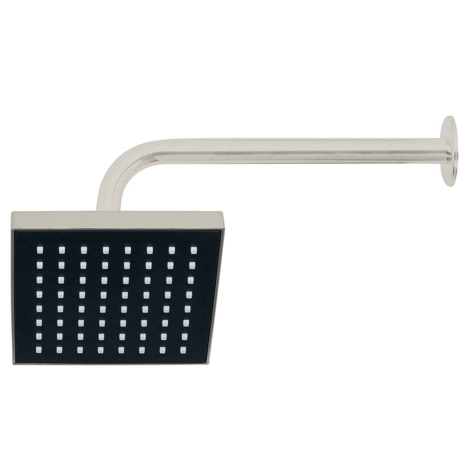 Regadera cuadrada ABS con brazo y chapeton satin AQUA 6"