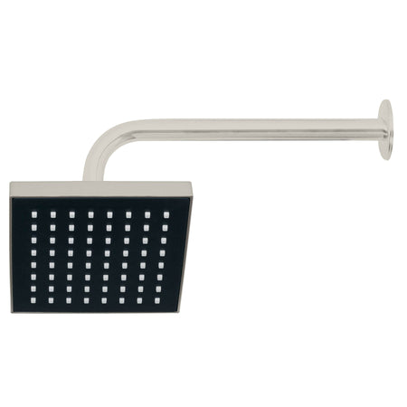 Regadera cuadrada ABS con brazo y chapeton satin AQUA 6"