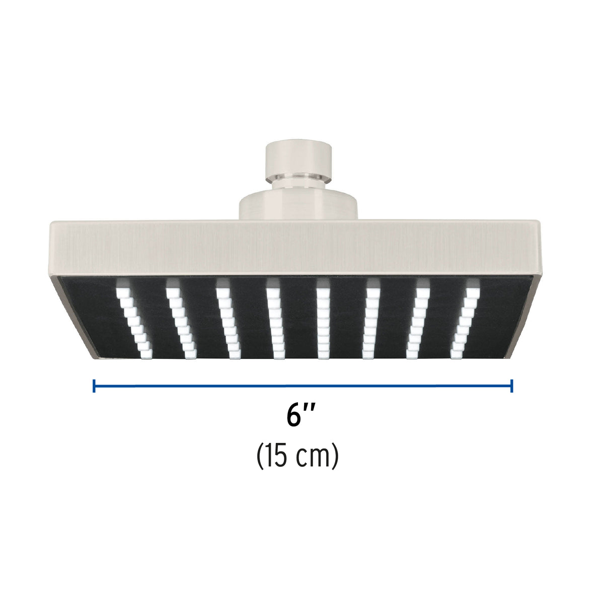 Regadera cuadrada ABS sin brazo satin AQUA 6"