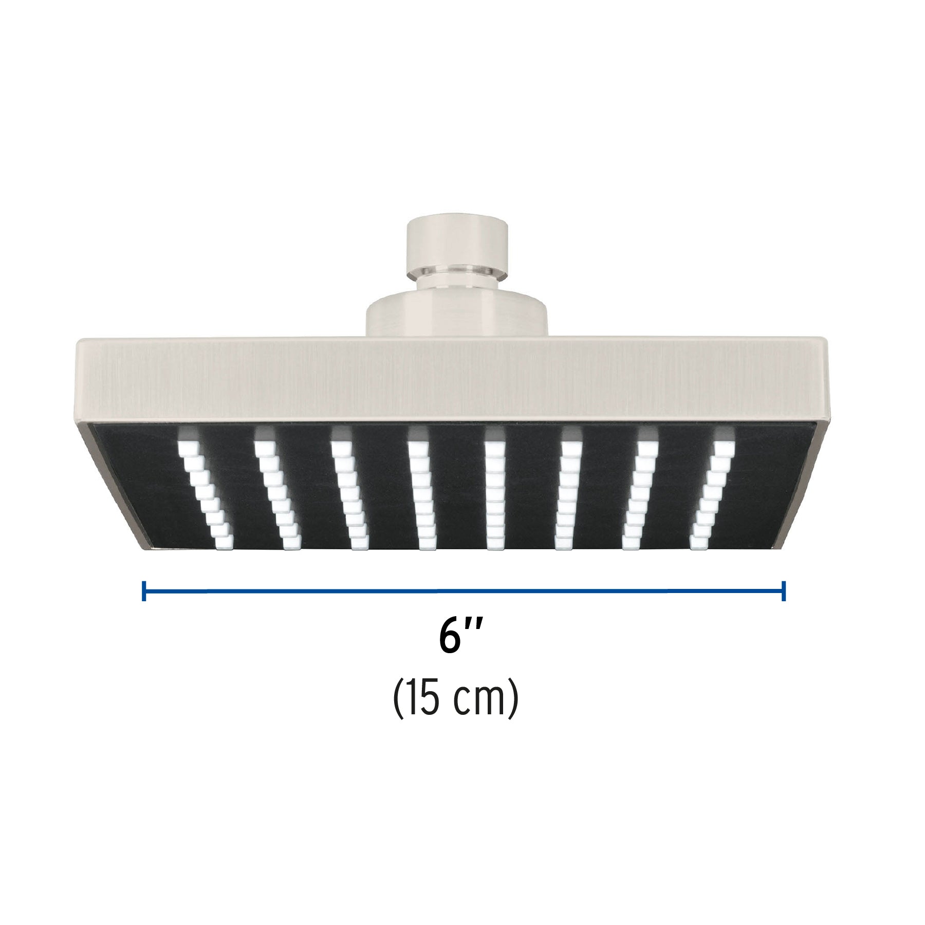 Regadera cuadrada ABS sin brazo satin AQUA 6"