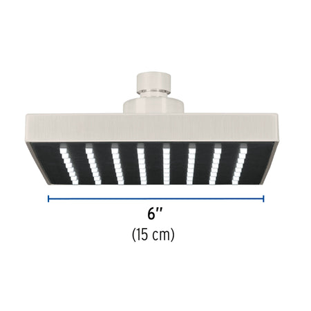 Regadera cuadrada ABS sin brazo satin AQUA 6"