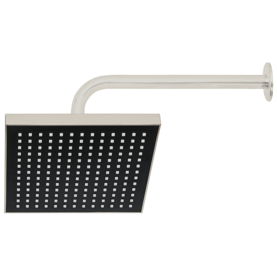 Regadera cuadrada ABS con brazo y chapeton satin AQUA 8"