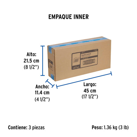 Regadera cuadrada ABS sin brazo satin AQUA 8"