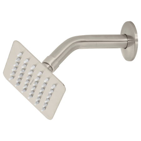Regadera cuadrada acero inox con brazo satin TUBIG 4"