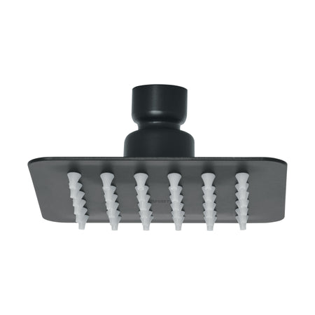 Regadera cuadrada 4', acero inox, sin brazo, negro, TÚBIG