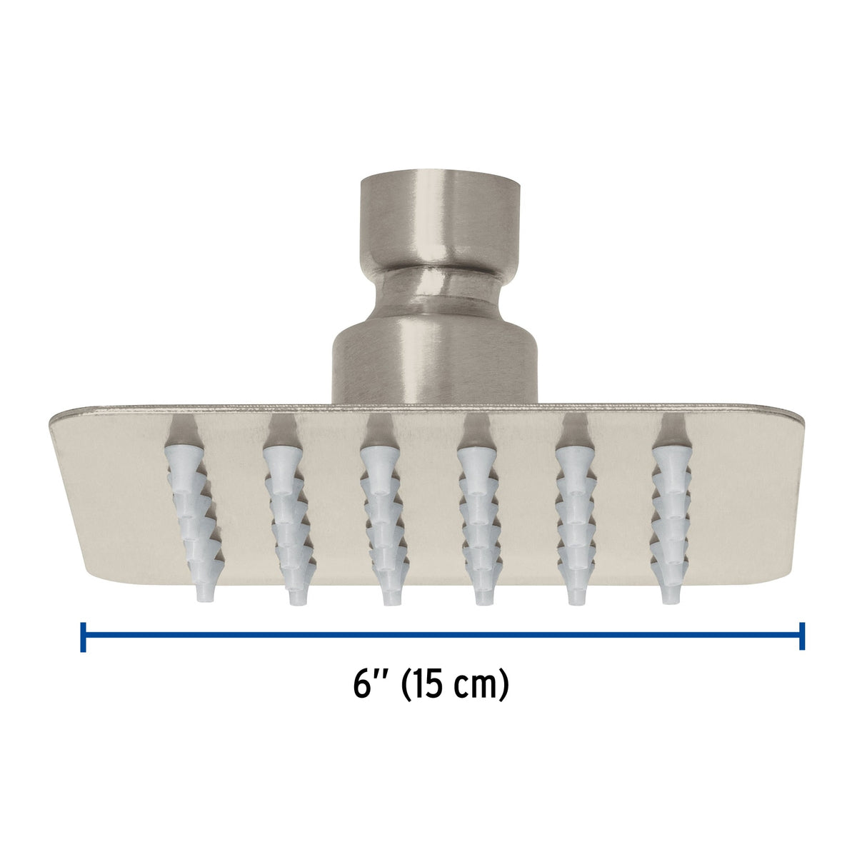 Regadera cuadrada 4', acero inox, sin brazo, satín, TÚBIG