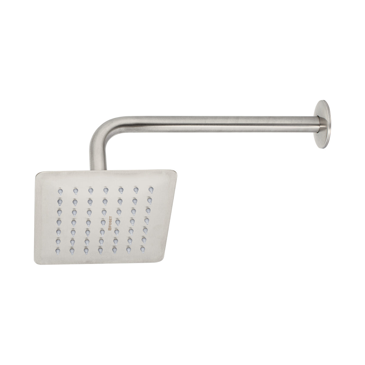 Regadera cuadrada acero inox con brazo satin TUBIG 6"
